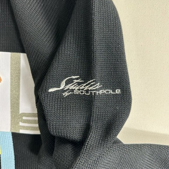 Studio By Southpole 90s XL Black Sweater Looney Tunes Bugs Wile E Coyote Hip Hop - Picture 6 of 10